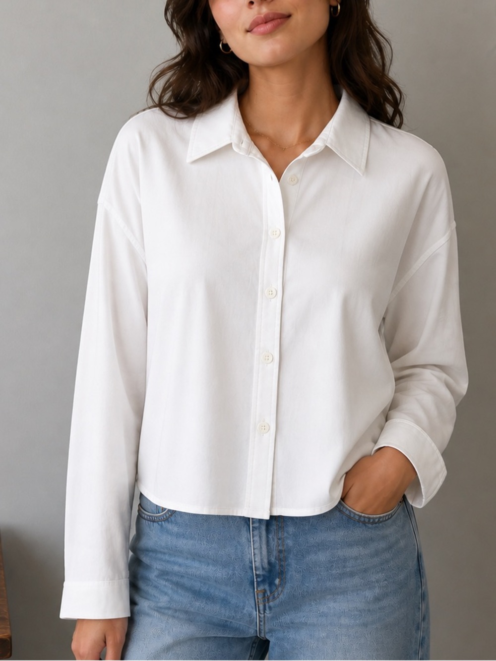 Faherty Crisp White Button-Down Shirt